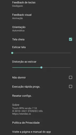 Touch RPN Calculadora screenshot