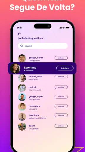 Unfollower Tracker MyFollowers screenshot