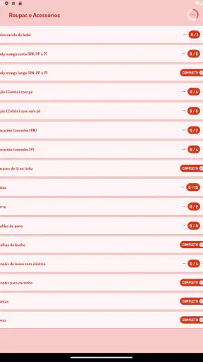 Vem Bebê: Lista de Enxoval screenshot