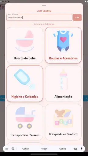 Vem Bebê: Lista de Enxoval screenshot
