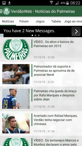 VerdãoWeb - Notícias do Palmei screenshot