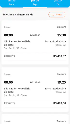 Viação Emtram screenshot