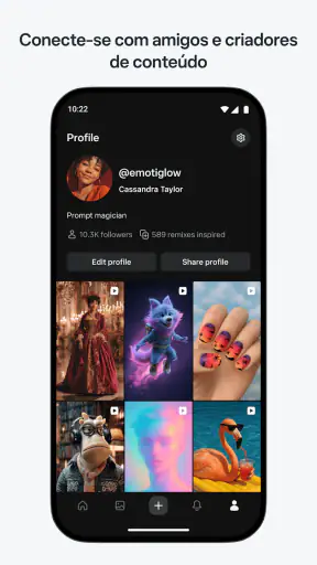 Vibes: criação de vídeos de IA screenshot