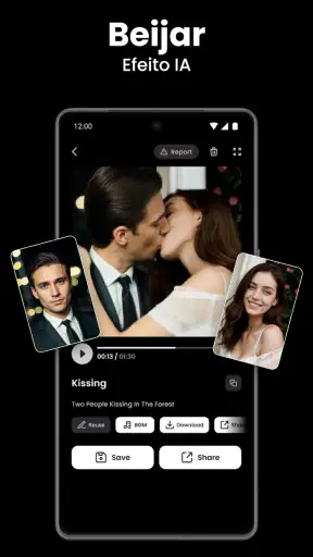 Vídeo IA - Abraços e Beijos screenshot