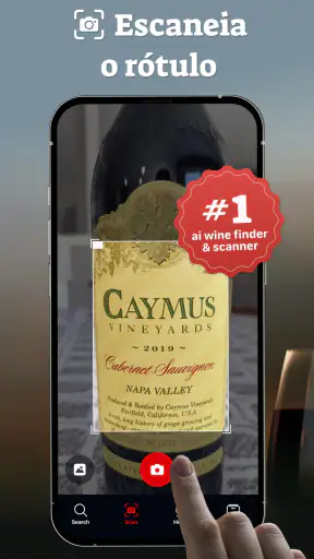 Vinhos and wine id scanner screenshot