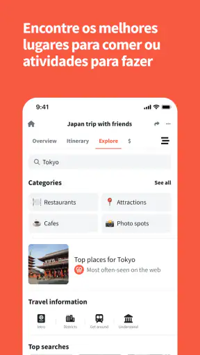Wanderlog Organizador viagens screenshot