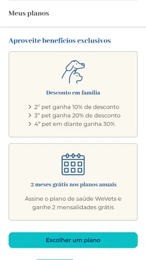 WeVets: Plano de Saúde Pet screenshot