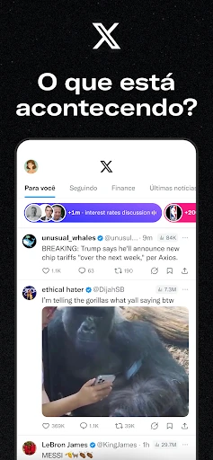 X (Antigo Twitter) screenshot