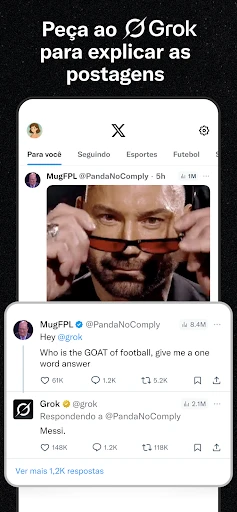 X (Antigo Twitter) screenshot