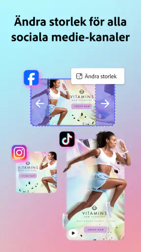 Adobe Express: AI-foto, video screenshot