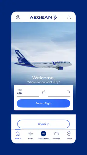 Aegean Airlines screenshot