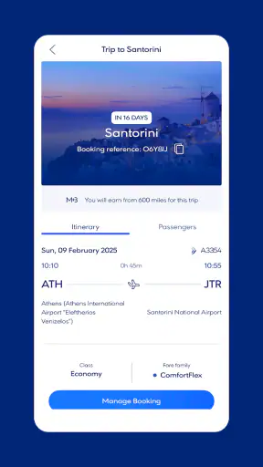 Aegean Airlines screenshot