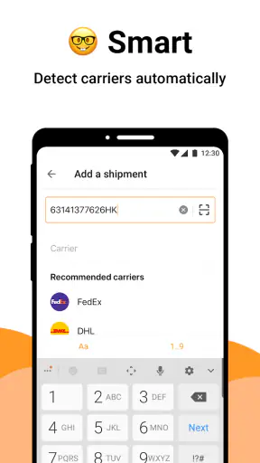 AfterShip Spåra Brev screenshot