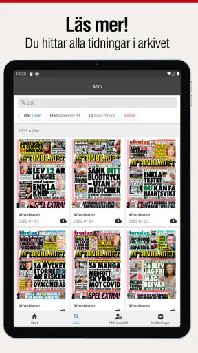 Aftonbladet tidning screenshot