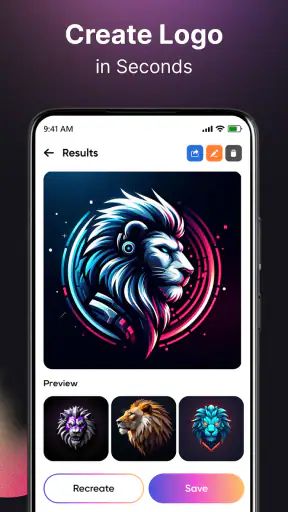 Ai logotypgenerator screenshot