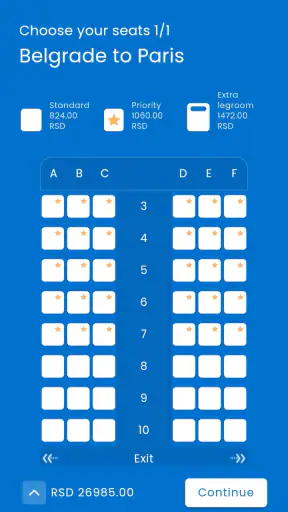 Air Serbia screenshot