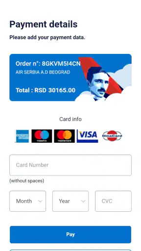 Air Serbia screenshot