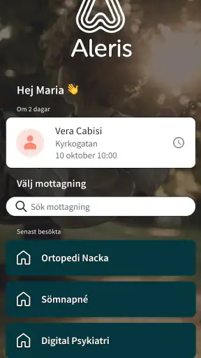 Aleris - vård i mobilen screenshot
