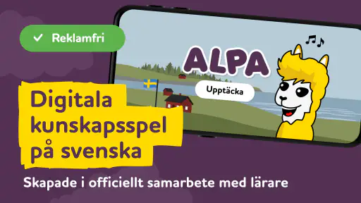ALPA kunskapsspel på svenska screenshot