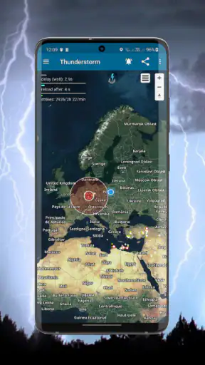 Åskväder och vädervarningar screenshot