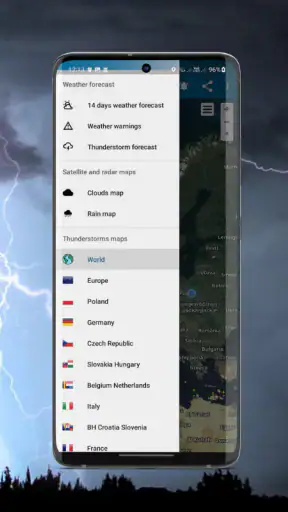 Åskväder och vädervarningar screenshot