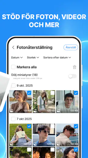 Återställ borttagna foton screenshot