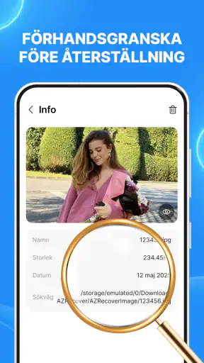 Återställ borttagna foton screenshot