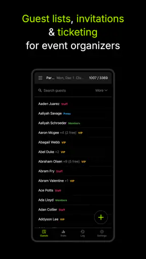 Attendium: Guest list app screenshot