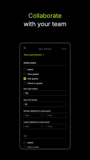 Attendium: Guest list app screenshot