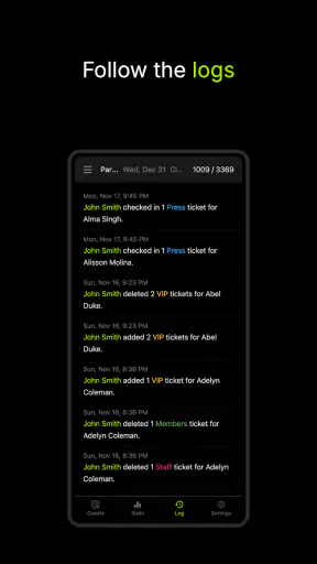 Attendium: Guest list app screenshot
