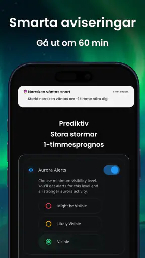 AuroraMe Prognos & Aviseringar screenshot