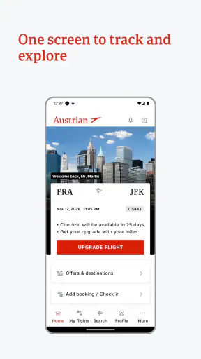 Austrian Airlines screenshot