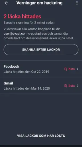 AVG AntiVirus & Säkerhet screenshot