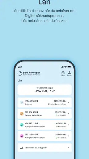Bank Norwegian screenshot