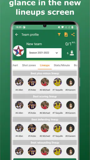 Basketball Stats Assistant screenshot