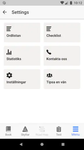 B,C,D,taxi och taxiåkeri teori screenshot