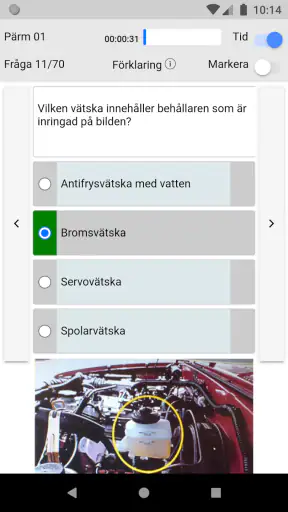 B,C,D,taxi och taxiåkeri teori screenshot