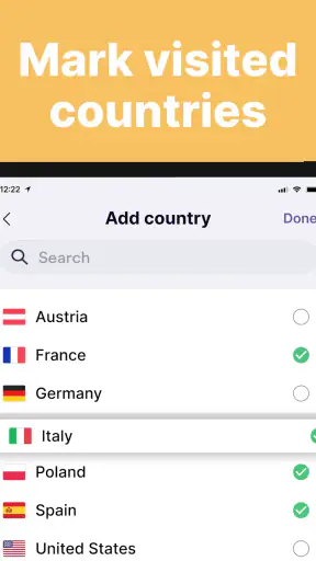 been: track visited countries screenshot