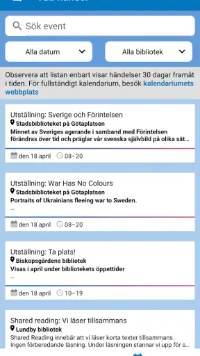 Biblioteket screenshot