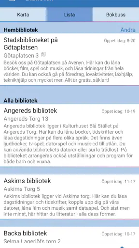 Biblioteket screenshot