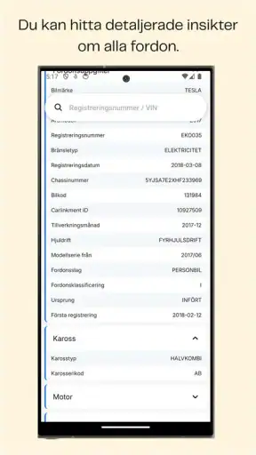 Bilregistret screenshot