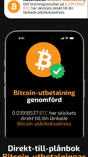 Bitcoinbrytning (Kryptominer) screenshot