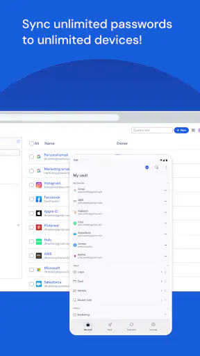 Bitwarden lösenordshanterare screenshot