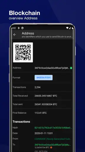 Blockchain Dashboard screenshot