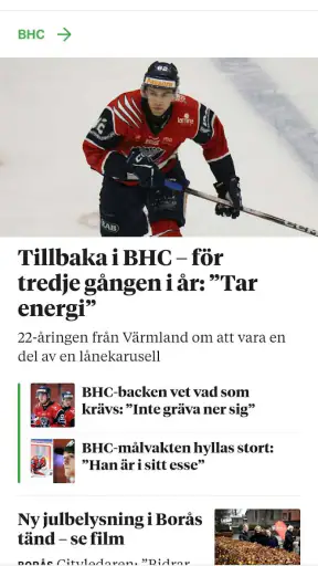 Borås Tidning screenshot