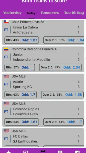 Both Teams To Score Betting screenshot