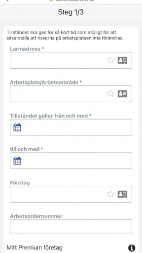 Brandfarliga arbeten screenshot