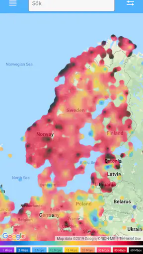 Bredbandskollen screenshot