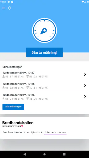 Bredbandskollen screenshot