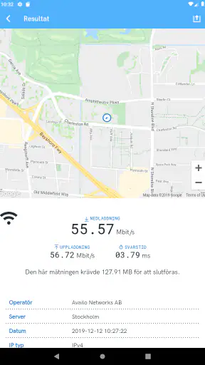Bredbandskollen screenshot